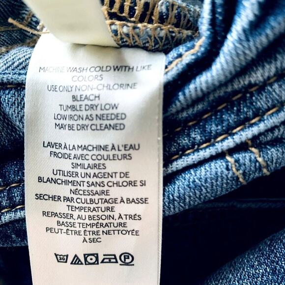 Anthropologie Pilcro Distressed Side-Stripe Slim Boyfriend Crop Relaxed Jeans 28 - Picture 7 of 8